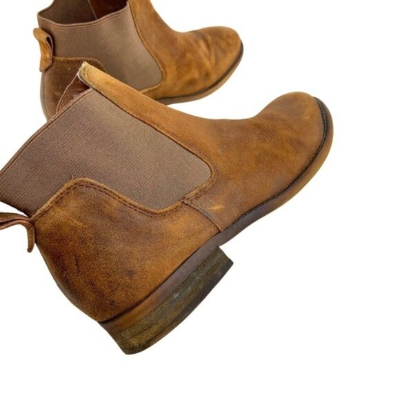 Franco Sarto Brown Suede Ankle Booties - Picture 5 of 7